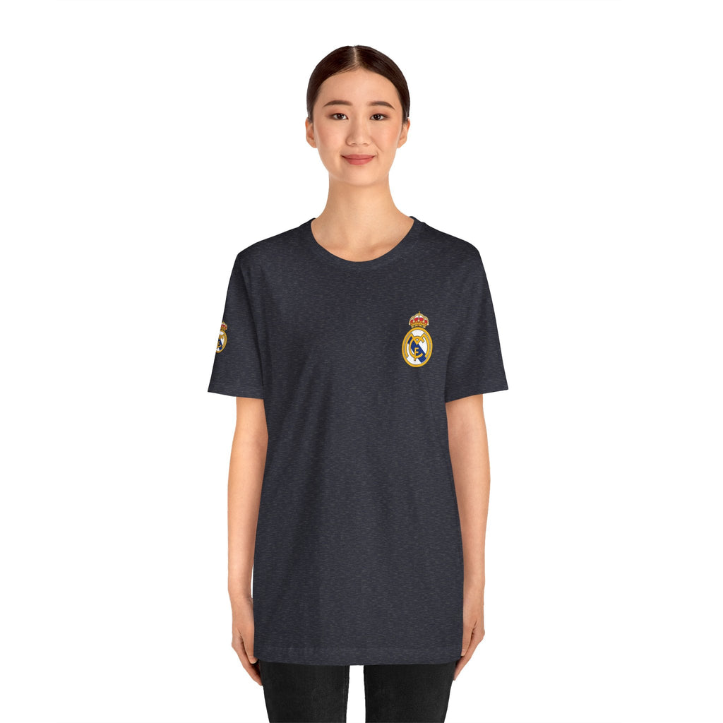Real Madrid Crest Tee White Short Sleeve Soccer Shirt - Etna Gift