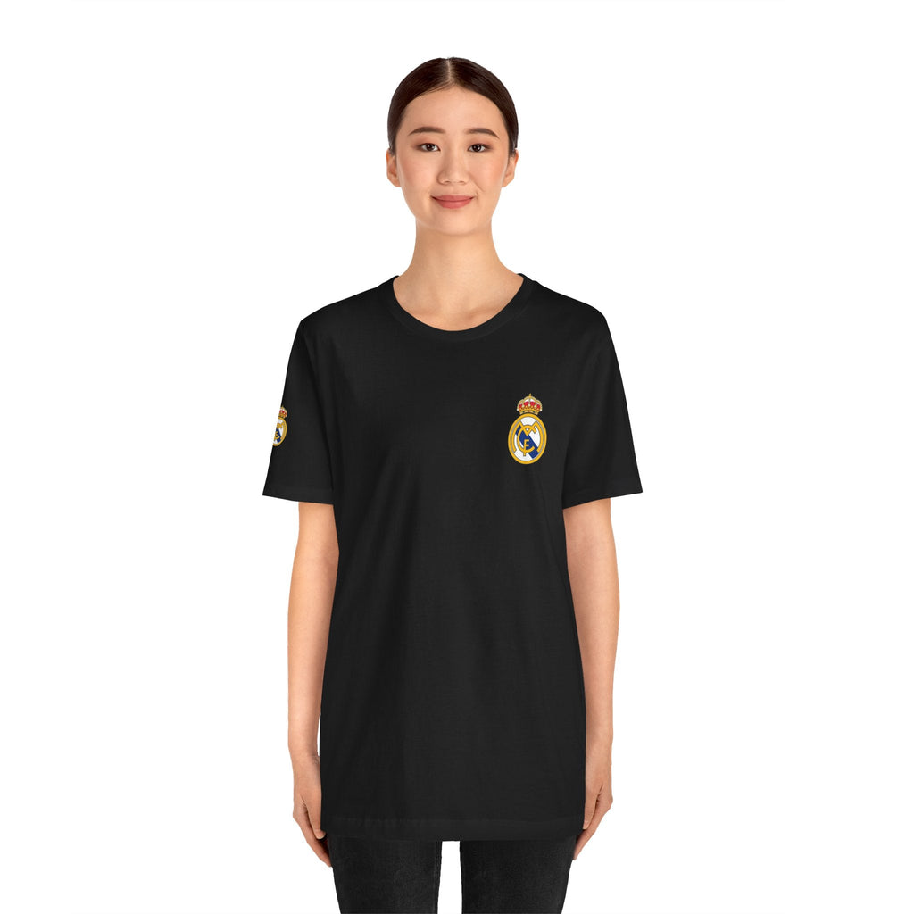 Real Madrid Crest Tee White Short Sleeve Soccer Shirt - Etna Gift