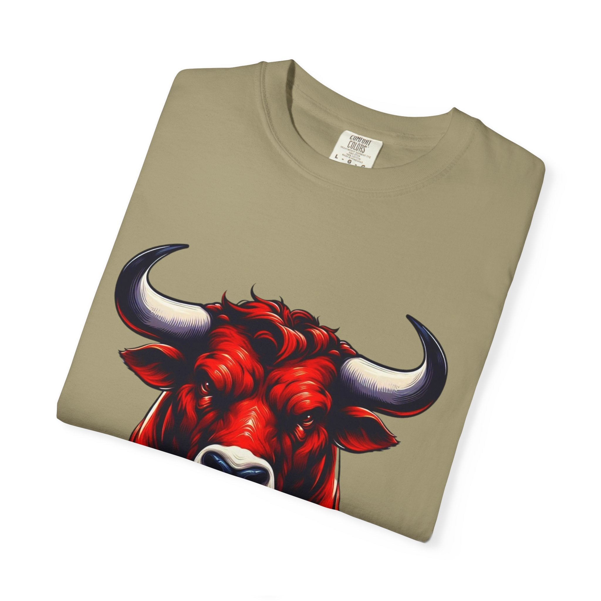 Red Bull Head Chicago T-Shirt Bull Illustration - Etna Gift