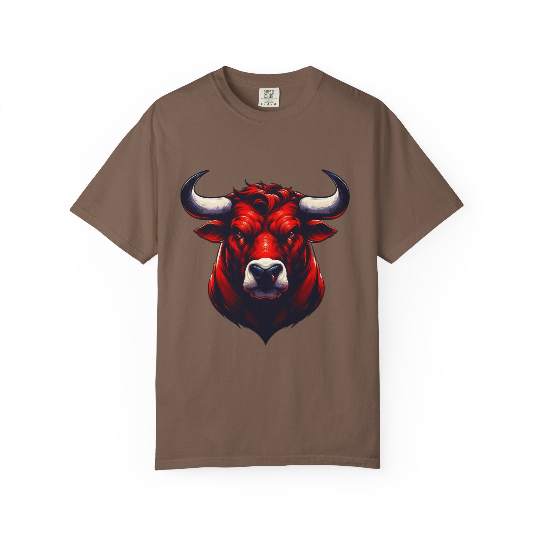 Red Bull Head Chicago T-Shirt Bull Illustration - Etna Gift