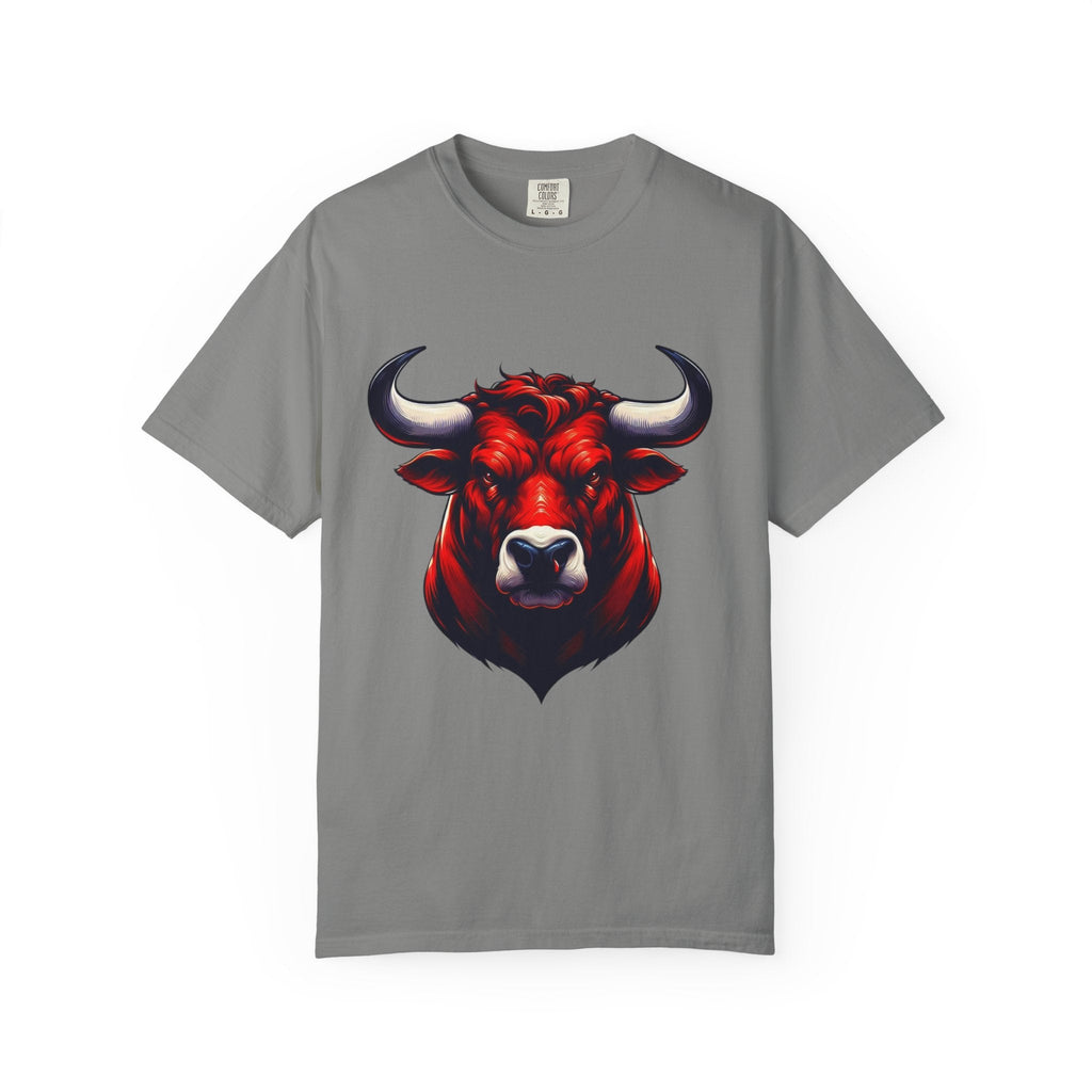 Red Bull Head Chicago T-Shirt Bull Illustration - Etna Gift