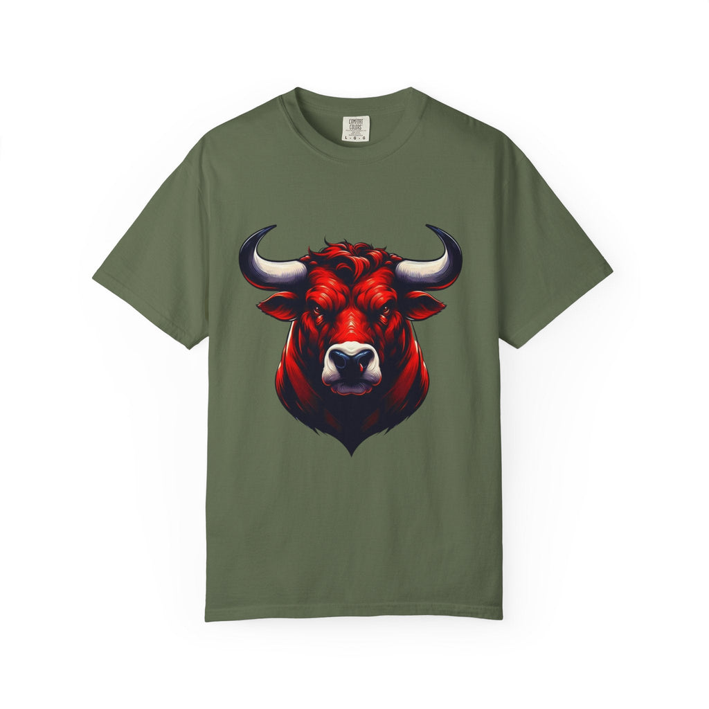 Red Bull Head Chicago T-Shirt Bull Illustration - Etna Gift