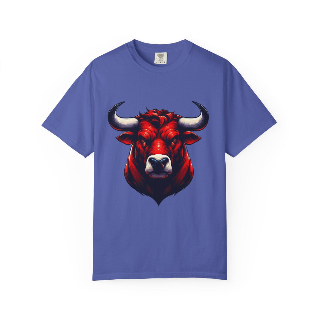 Red Bull Head Chicago T-Shirt Bull Illustration - Etna Gift