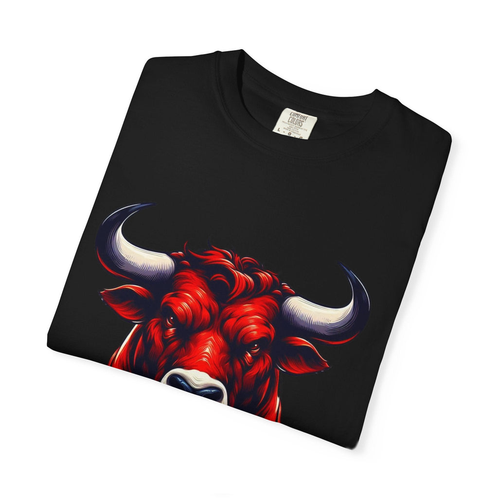Red Bull Head Chicago T-Shirt Bull Illustration - Etna Gift