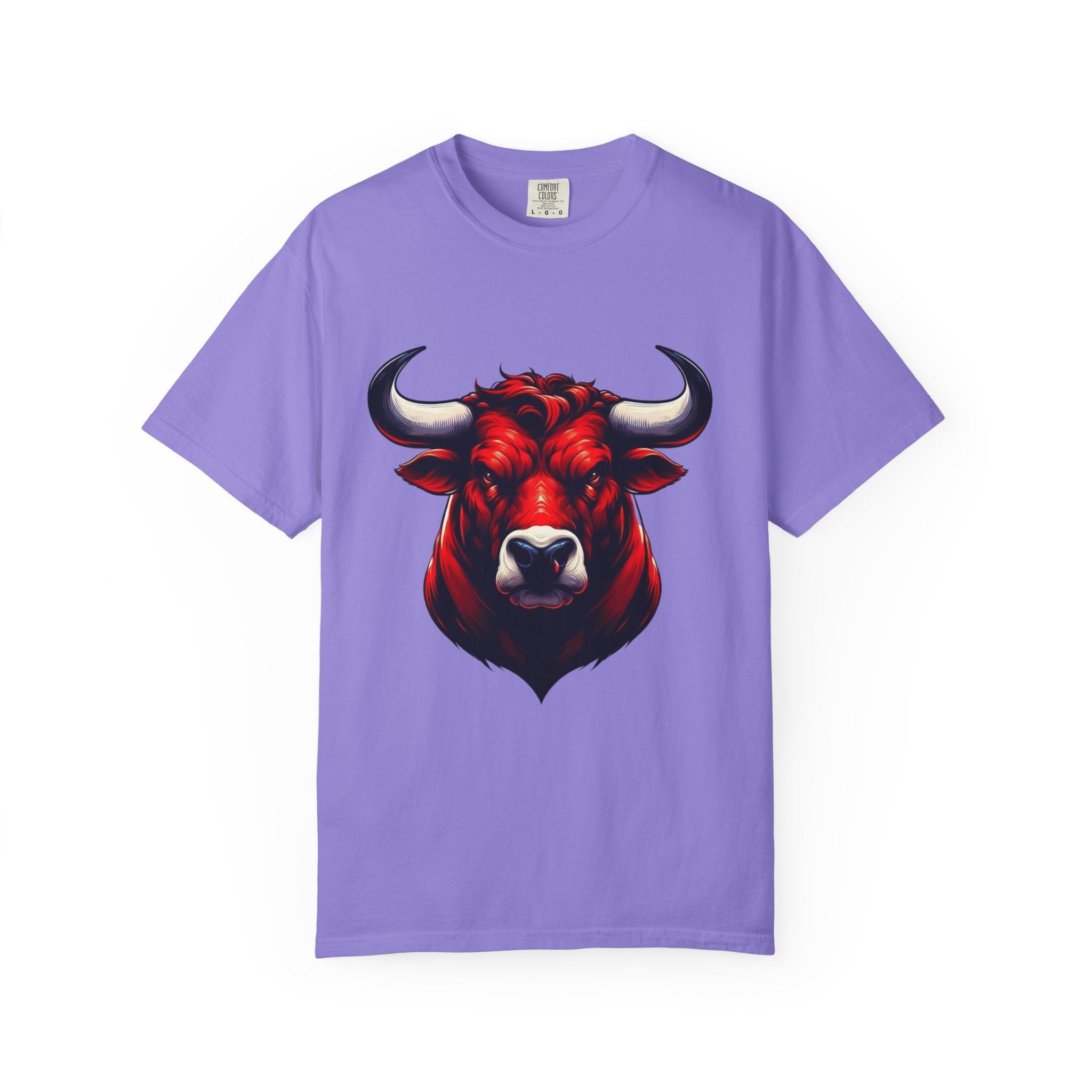 Red Bull Head Chicago T-Shirt Bull Illustration - Etna Gift