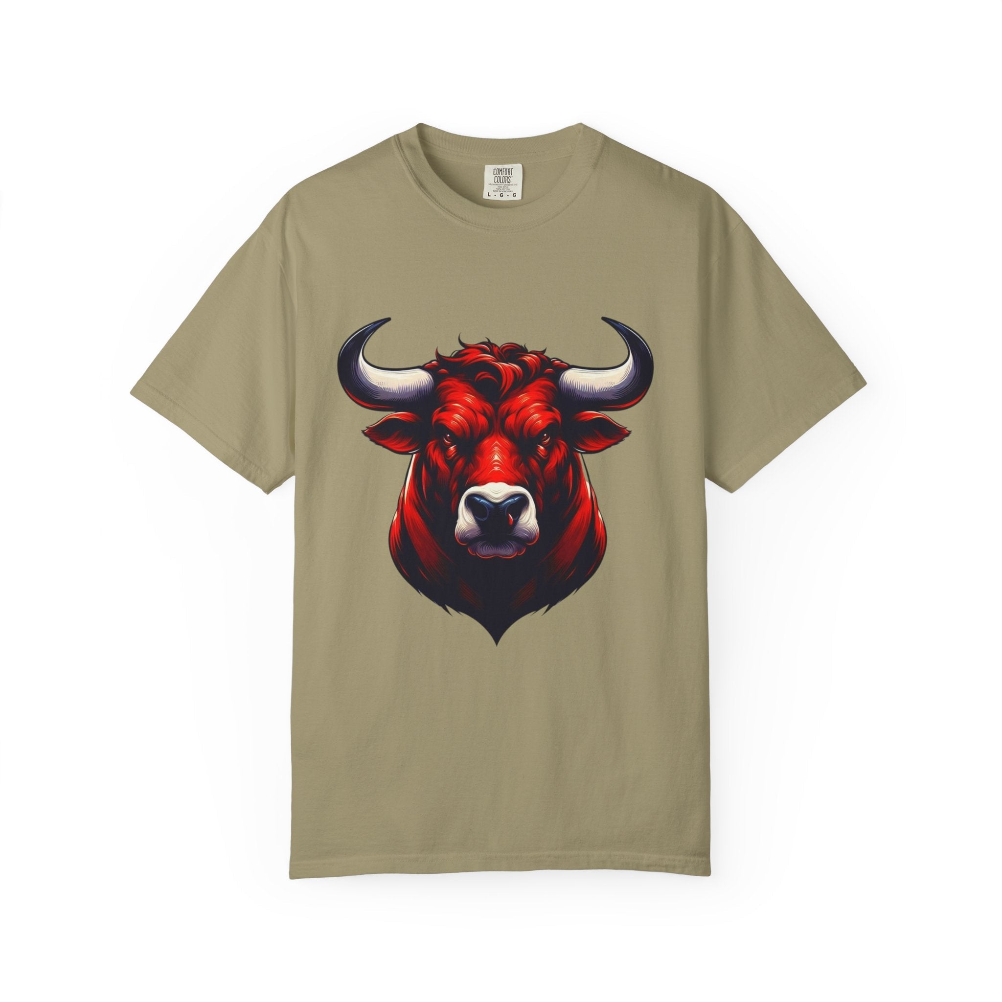 Red Bull Head Chicago T-Shirt Bull Illustration - Etna Gift