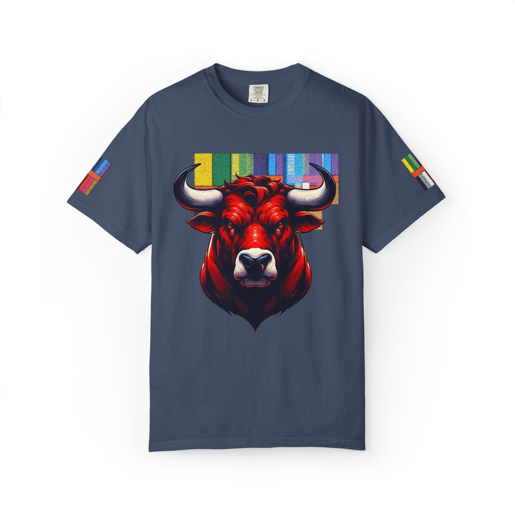 Red Bull Head Chicago T-Shirt Bull Illustration - Etna Gift