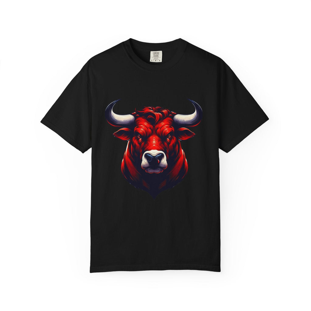 Red Bull Head Chicago T-Shirt Bull Illustration - Etna Gift
