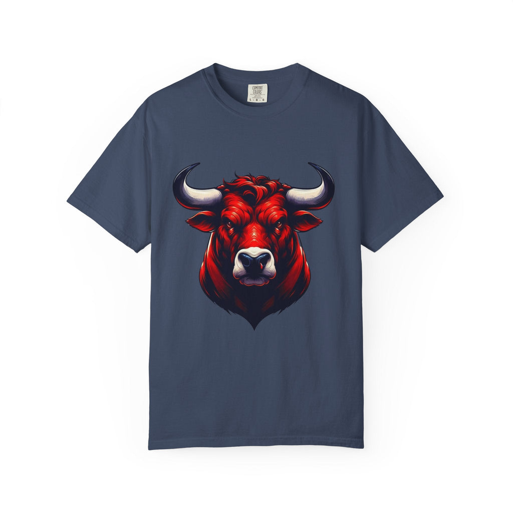 Red Bull Head Chicago T-Shirt Bull Illustration - Etna Gift