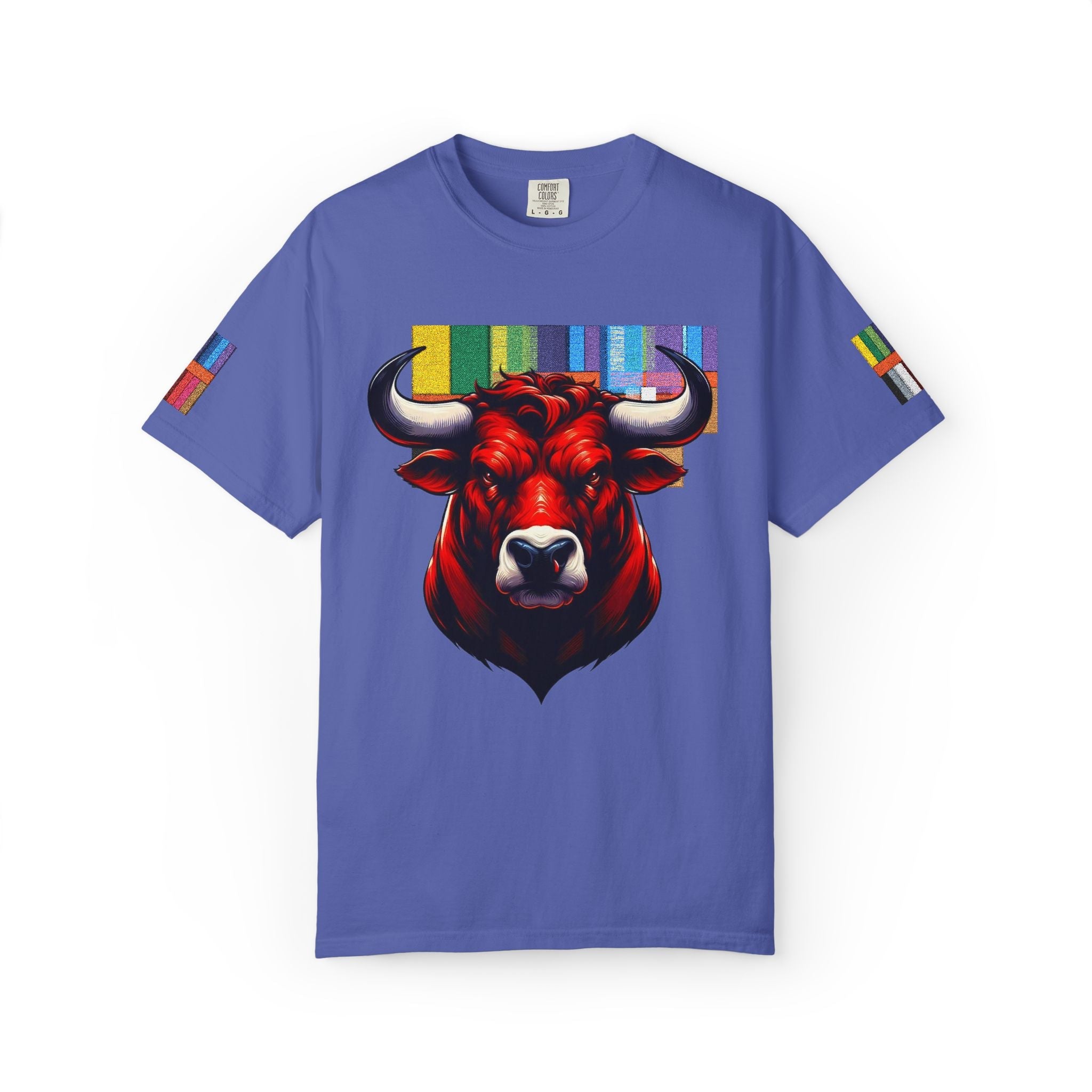 Red Bull Head Chicago T-Shirt Bull Illustration - Etna Gift