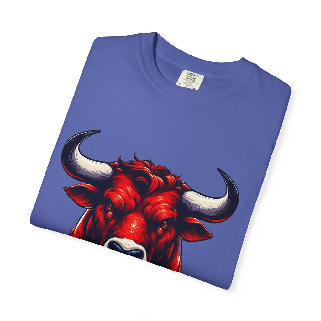 Red Bull Head Chicago T-Shirt Bull Illustration - Etna Gift