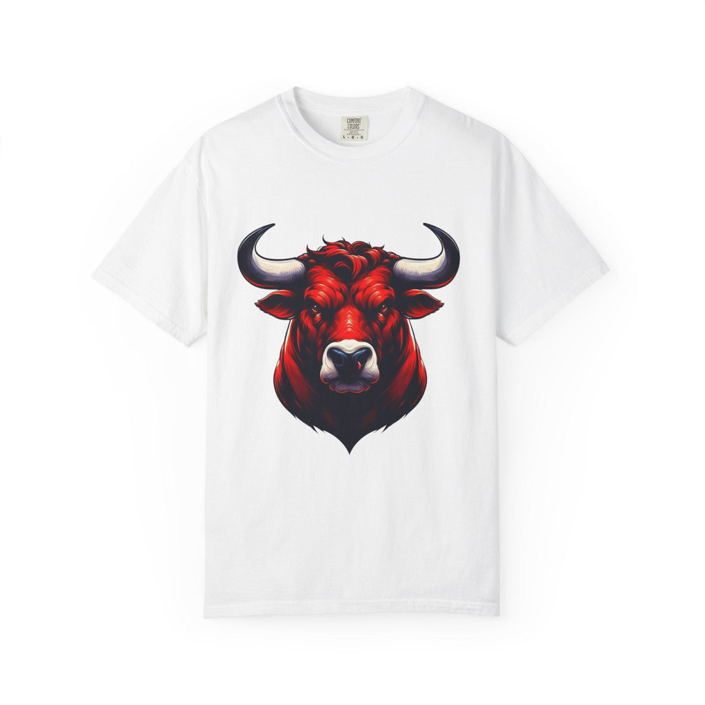 Red Bull Head Chicago T-Shirt Bull Illustration - Etna Gift