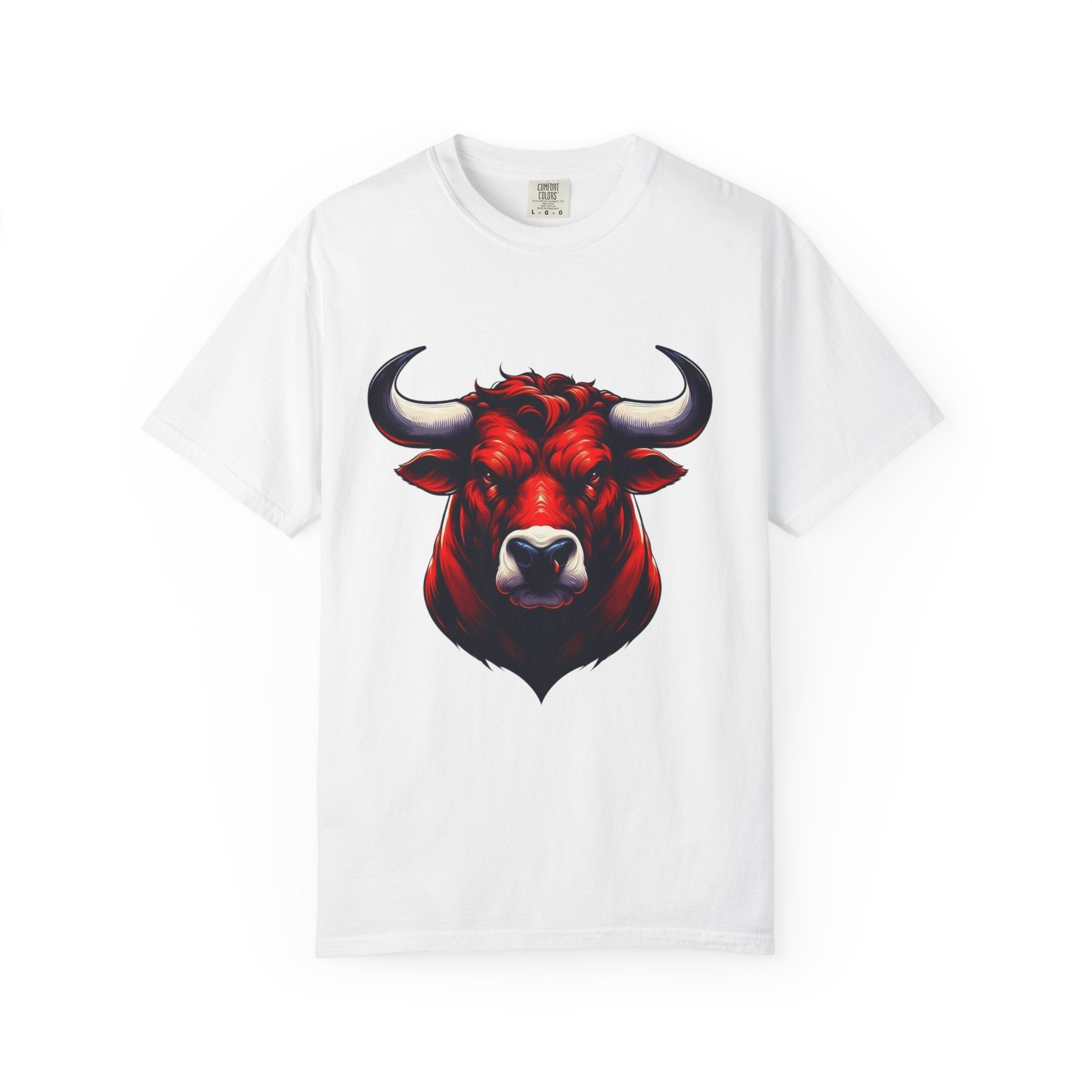 Red Bull Head Chicago T-Shirt Bull Illustration - Etna Gift