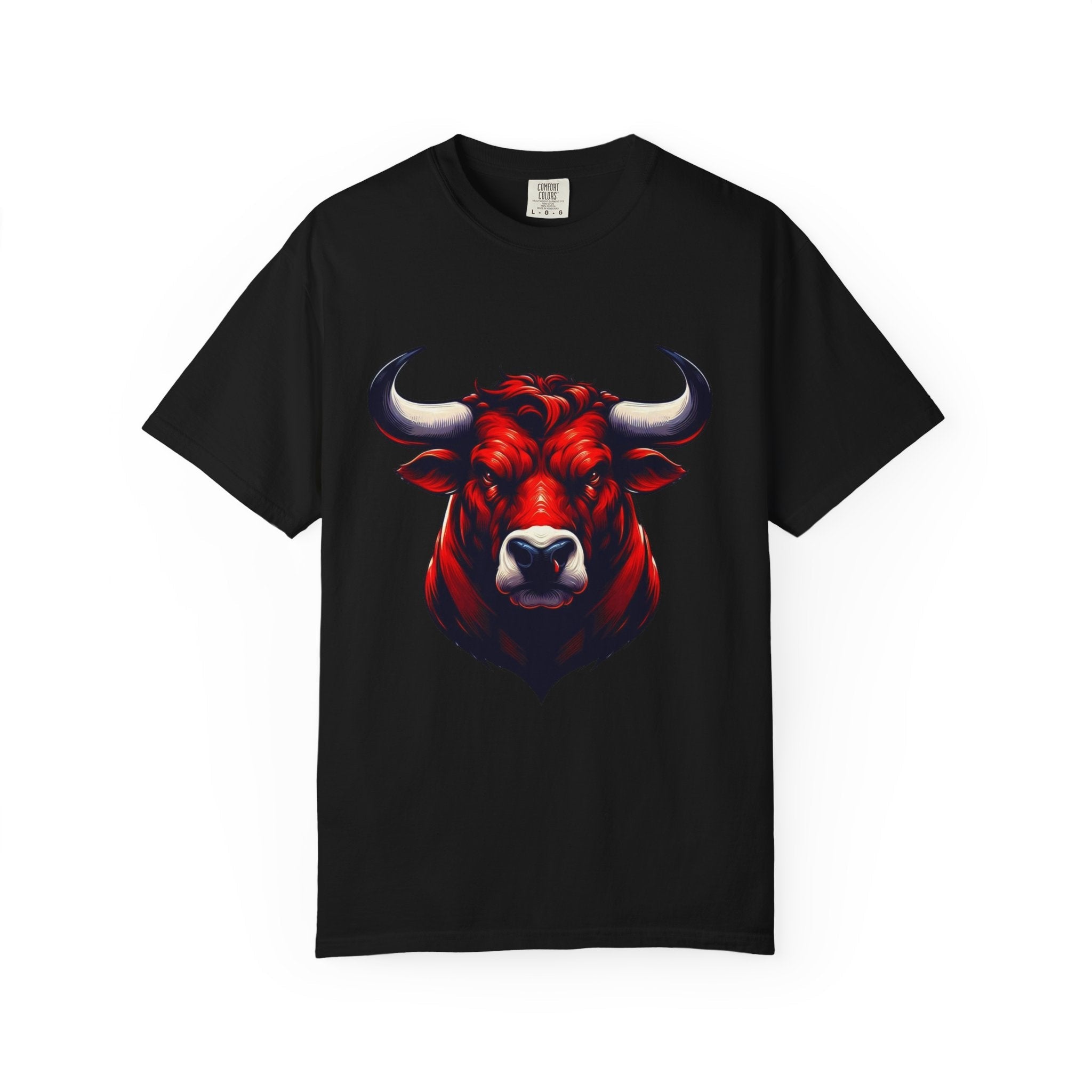 Red Bull Head Chicago T-Shirt Bull Illustration - Etna Gift