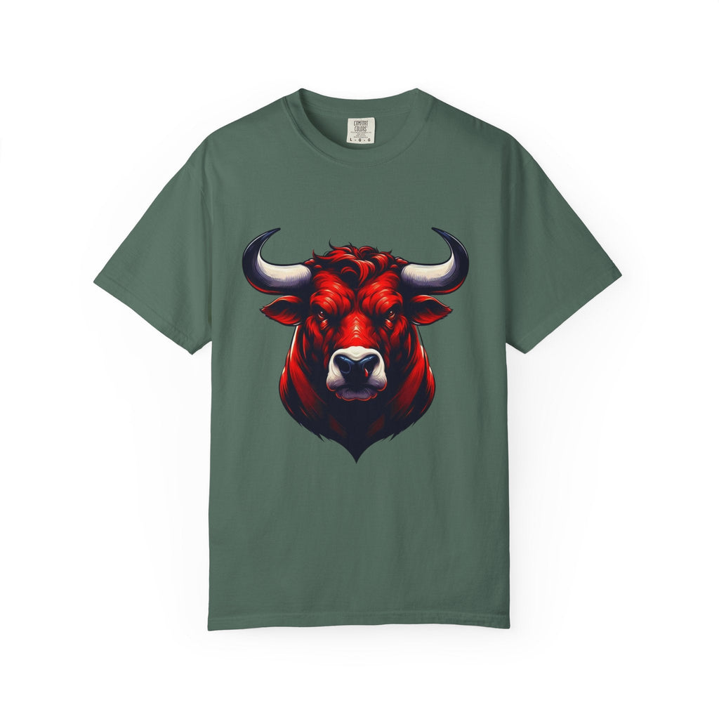 Red Bull Head Chicago T-Shirt Bull Illustration - Etna Gift