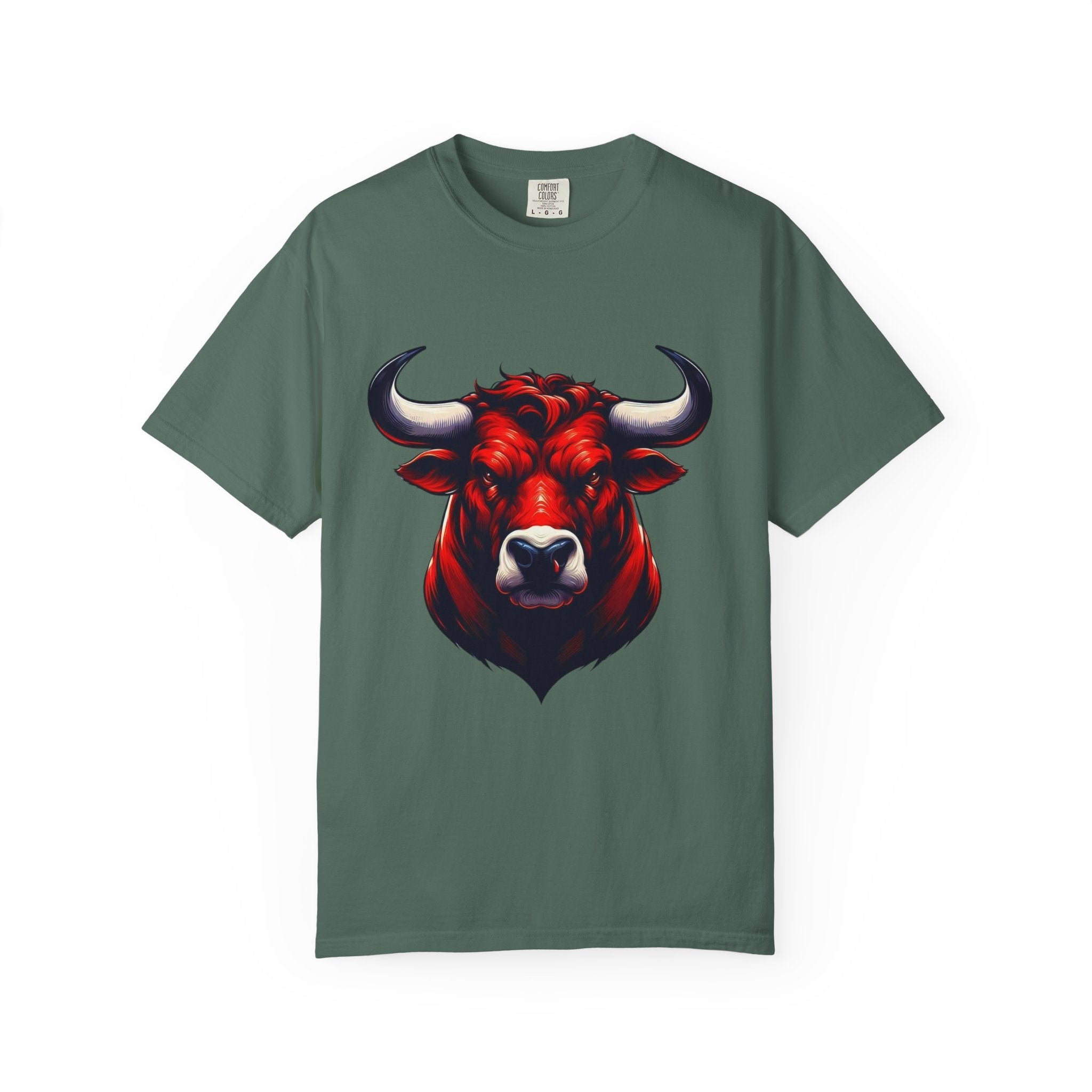 Red Bull Head Chicago T-Shirt Bull Illustration - Etna Gift
