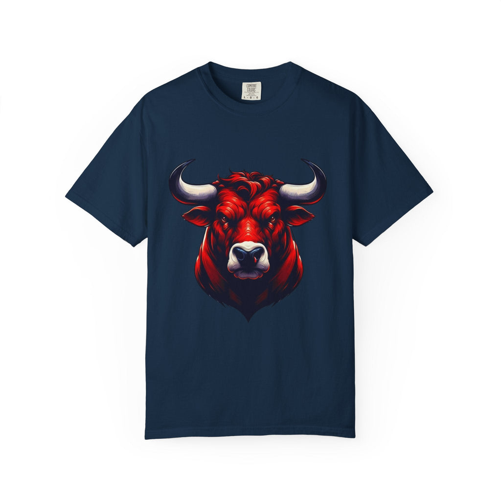 Red Bull Head Chicago T-Shirt Bull Illustration - Etna Gift
