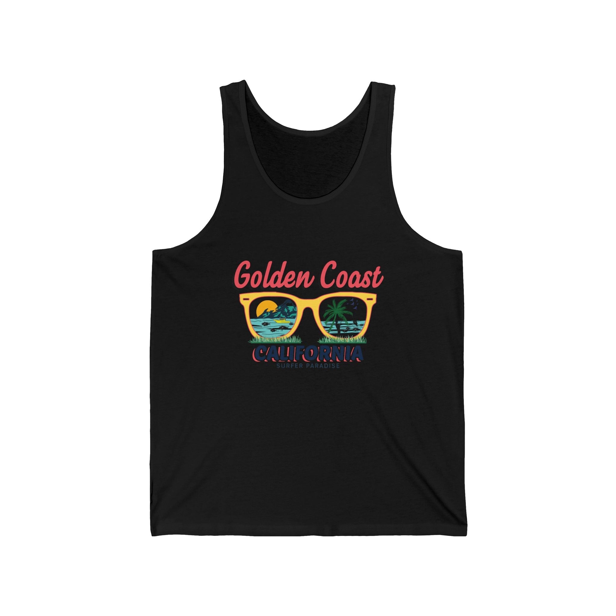 Santa Monica California Pink Text Tank Top - Etna Gift