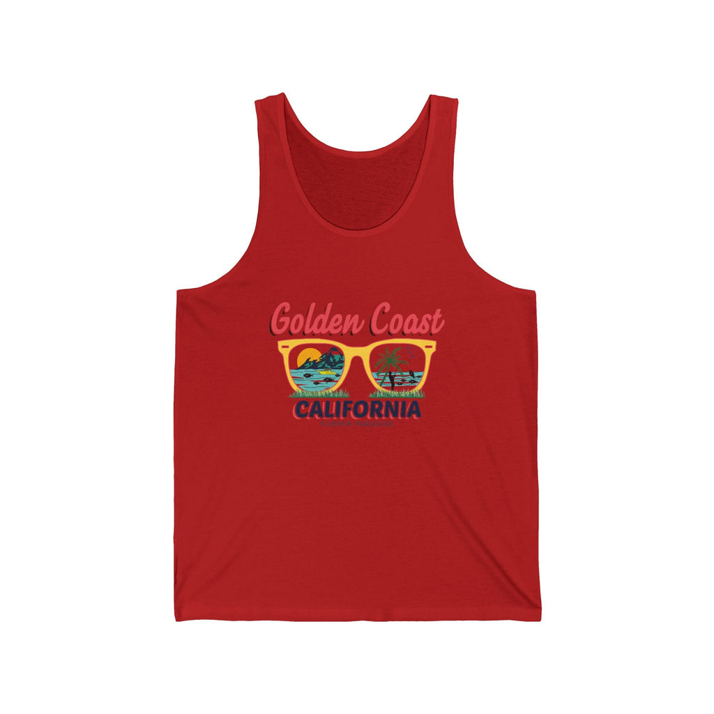 Santa Monica California Pink Text Tank Top - Etna Gift