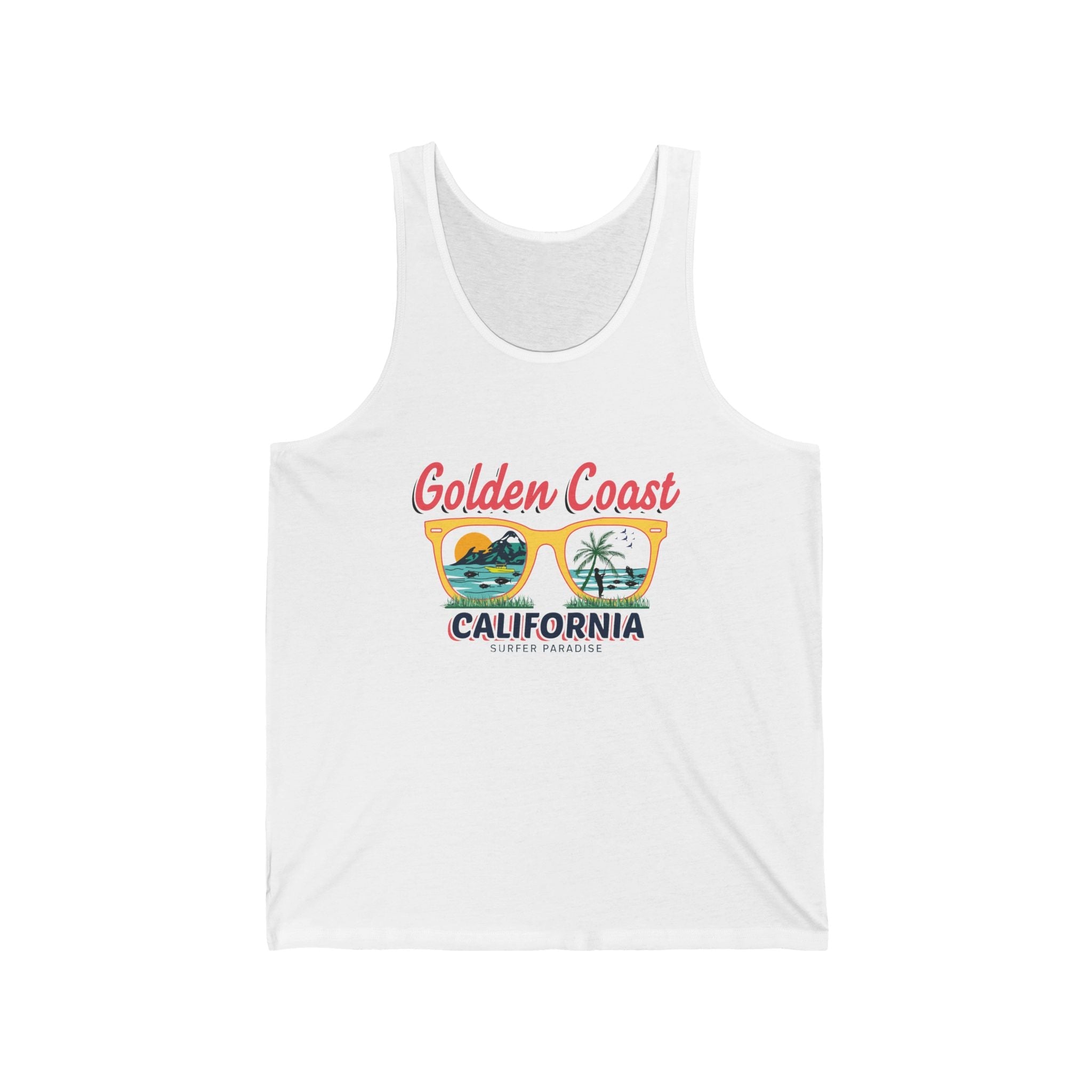 Santa Monica California Pink Text Tank Top - Etna Gift