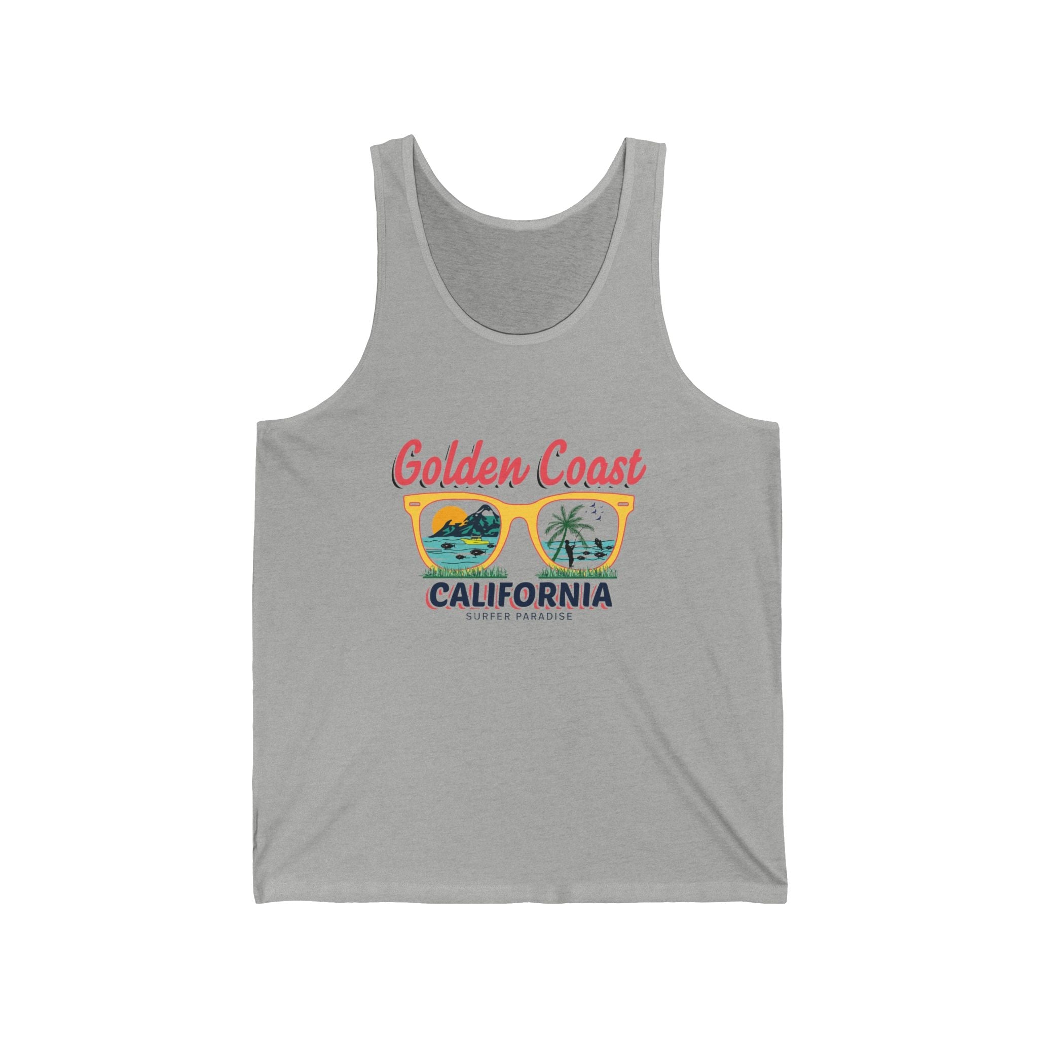 Santa Monica California Pink Text Tank Top - Etna Gift