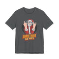 Santa Rocker Christmas Club Party Tee Retro Holiday Graphic - Etna Gift