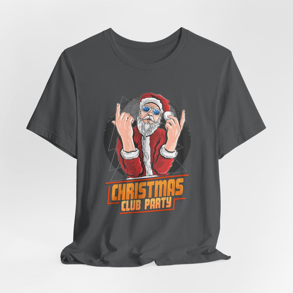 Santa Rocker Christmas Club Party Tee | Retro Holiday Graphic - Etna Gift