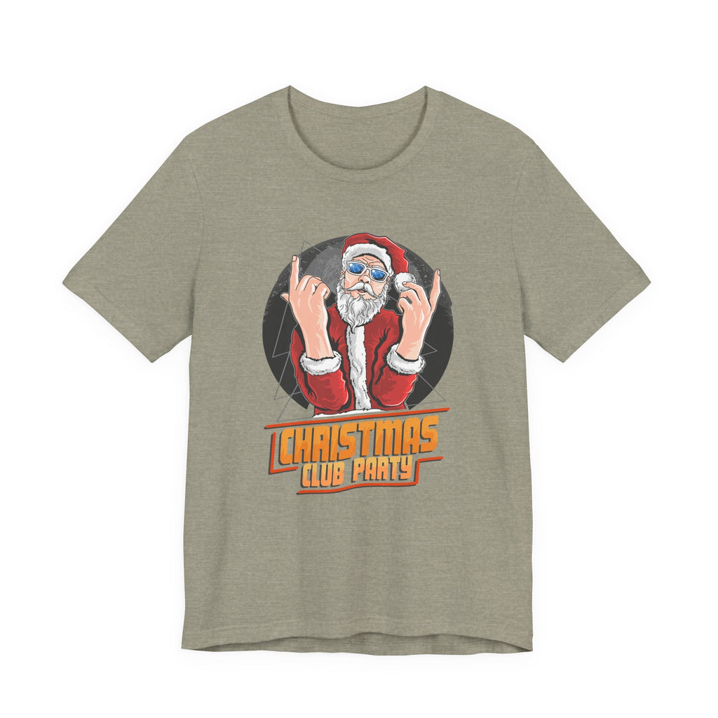 Santa Rocker Christmas Club Party Tee | Retro Holiday Graphic - Etna Gift