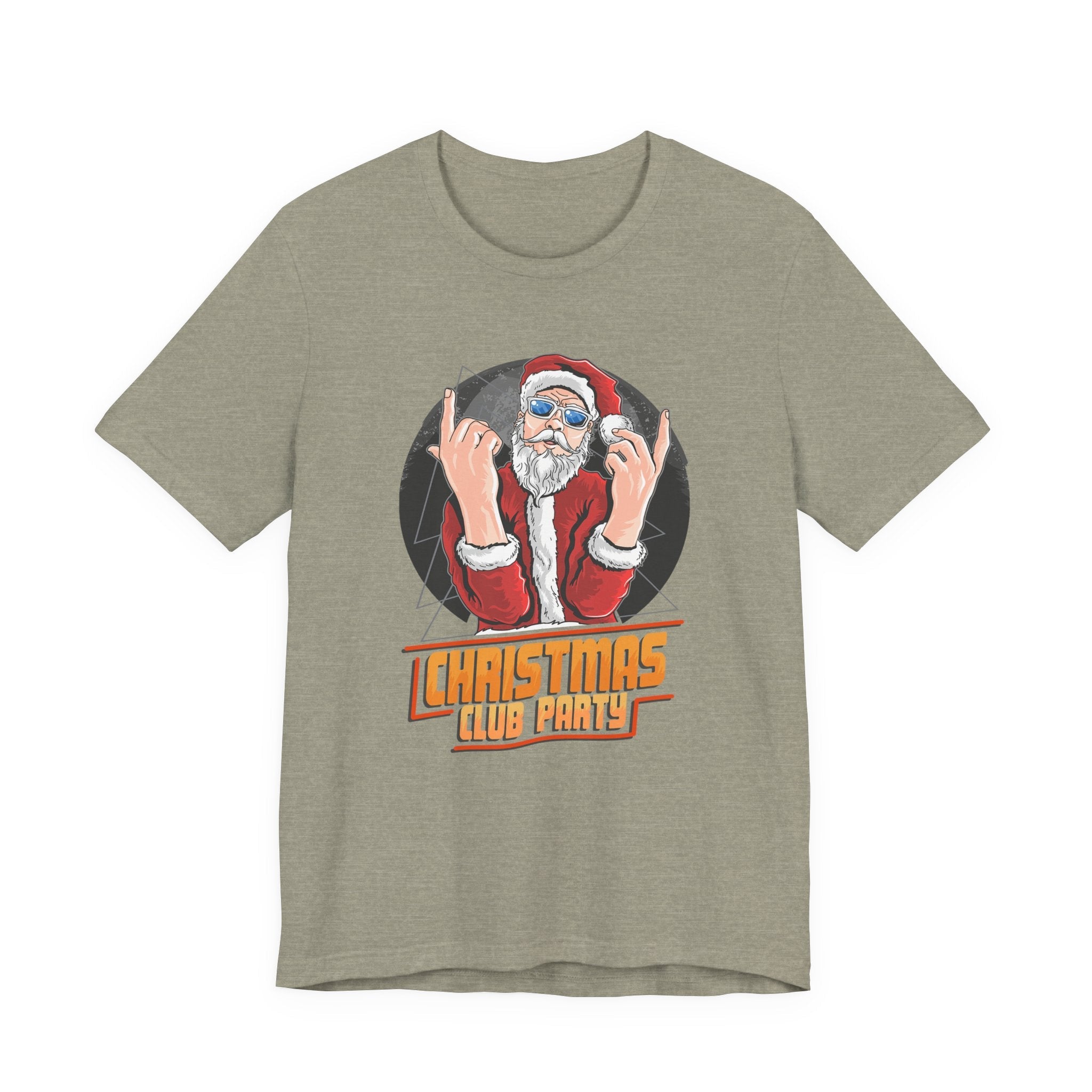 Santa Rocker Christmas Club Party Tee | Retro Holiday Graphic - Etna Gift