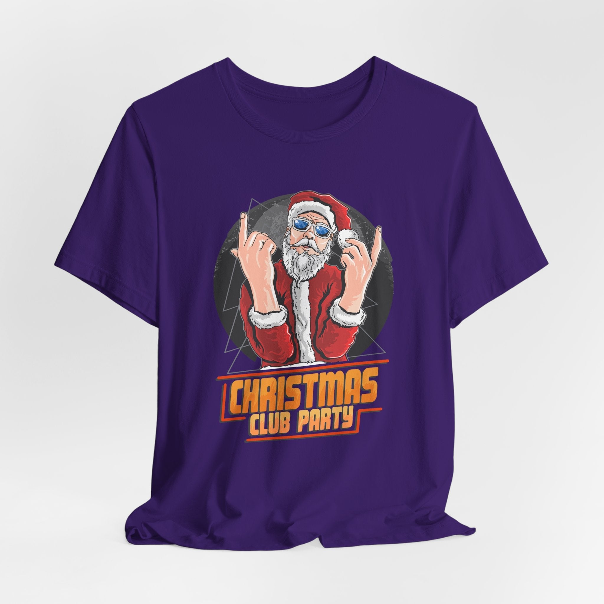 Santa Rocker Christmas Club Party Tee | Retro Holiday Graphic - Etna Gift