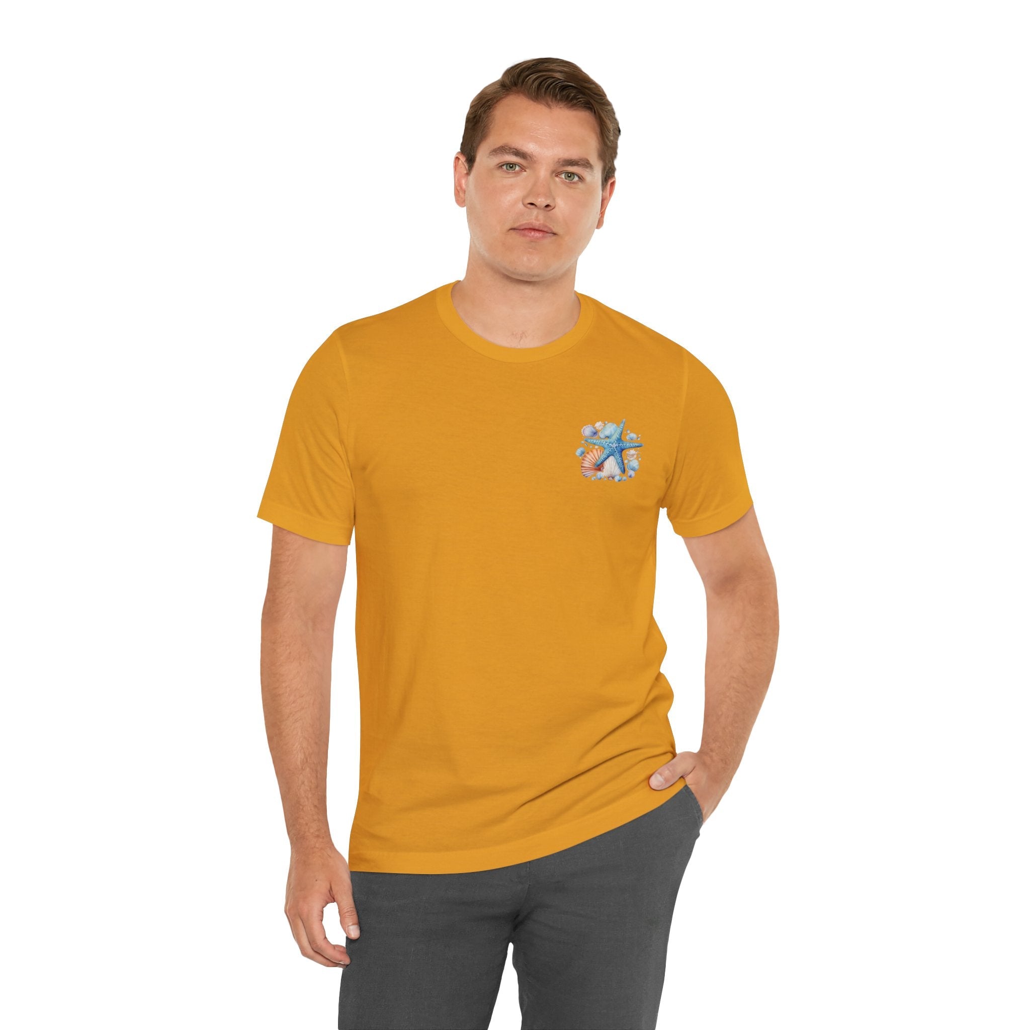 Sea Shells & Starfish T-Shirt Coastal Beach Graphic Tee - Etna Gift