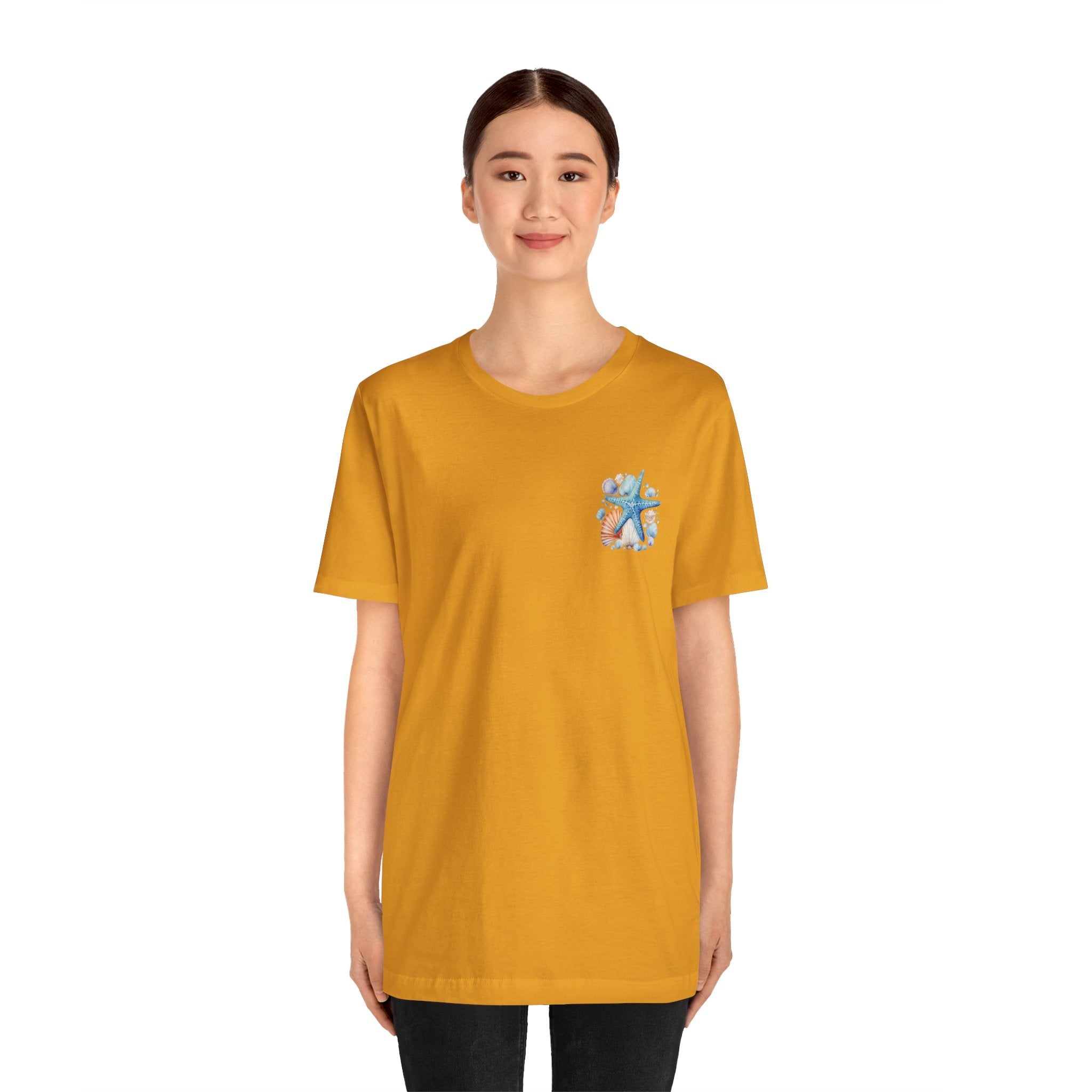 Sea Shells & Starfish T-Shirt Coastal Beach Graphic Tee - Etna Gift