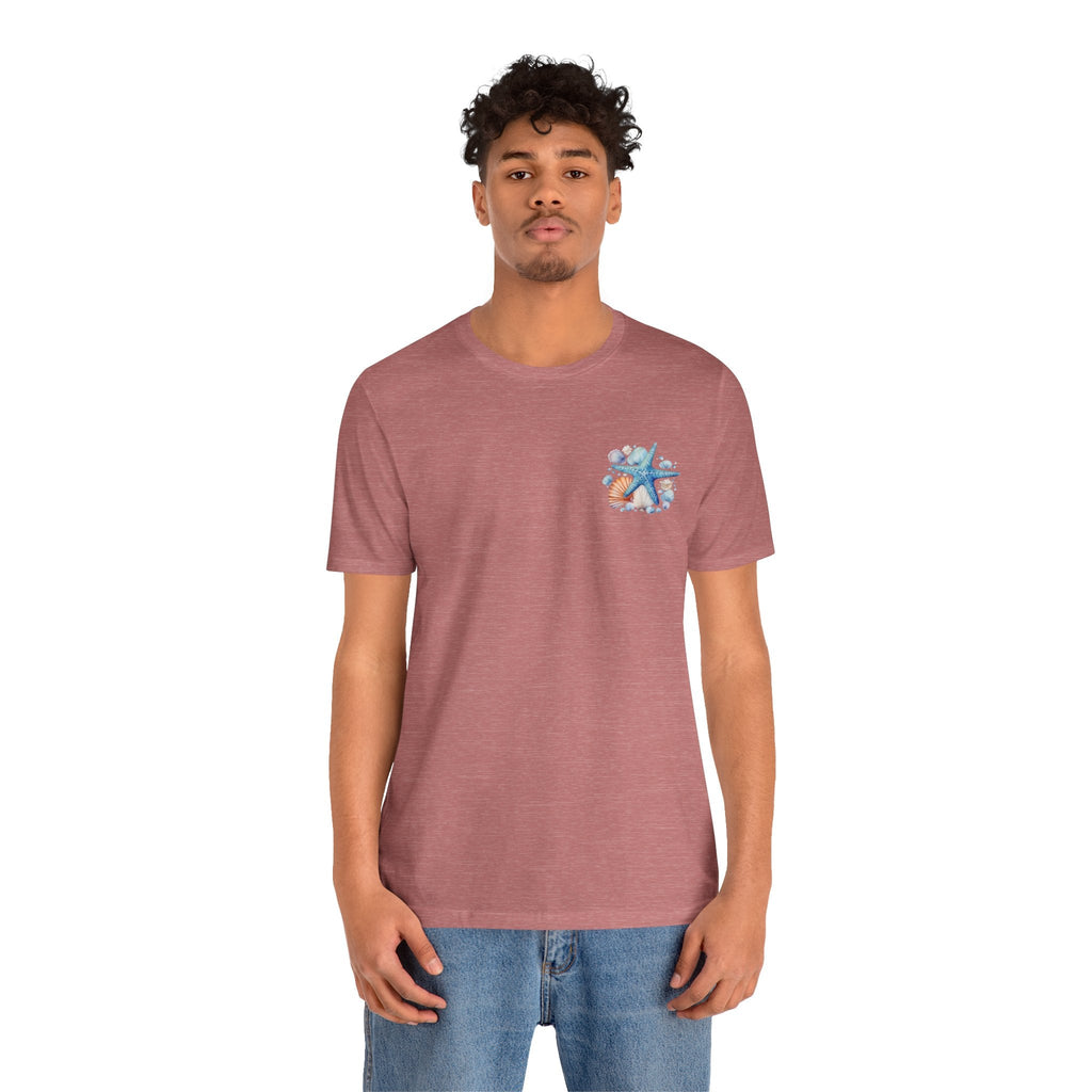 Sea Shells & Starfish T-Shirt Coastal Beach Graphic Tee - Etna Gift