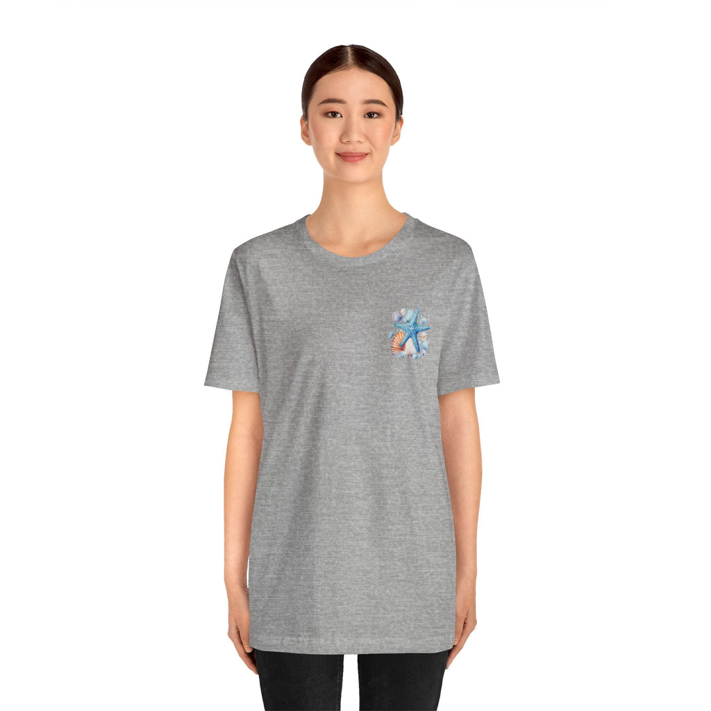 Sea Shells & Starfish T-Shirt Coastal Beach Graphic Tee - Etna Gift
