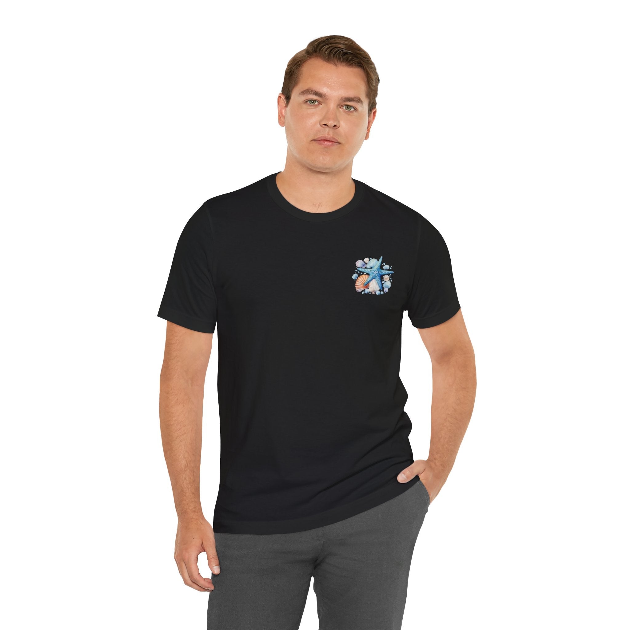 Sea Shells & Starfish T-Shirt Coastal Beach Graphic Tee - Etna Gift