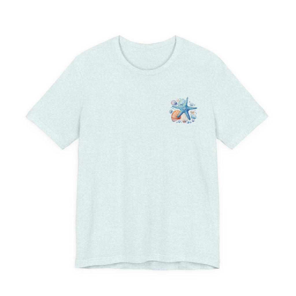 Sea Shells & Starfish T-Shirt Coastal Beach Graphic Tee - Etna Gift