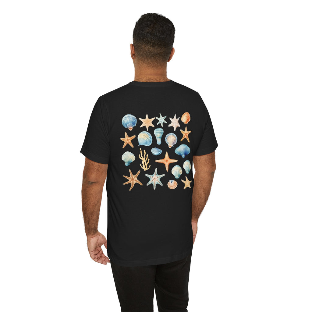 Sea Shells & Starfish T-Shirt Coastal Beach Graphic Tee - Etna Gift