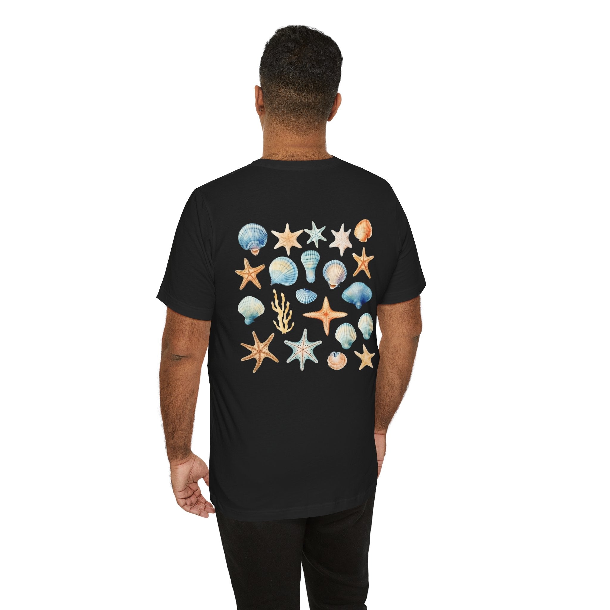 Sea Shells & Starfish T-Shirt Coastal Beach Graphic Tee - Etna Gift