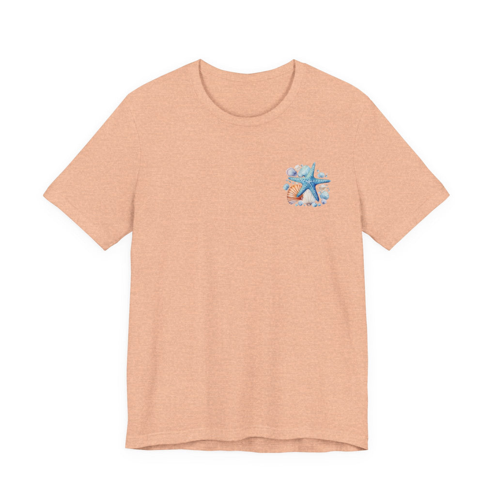 Sea Shells & Starfish T-Shirt Coastal Beach Graphic Tee - Etna Gift