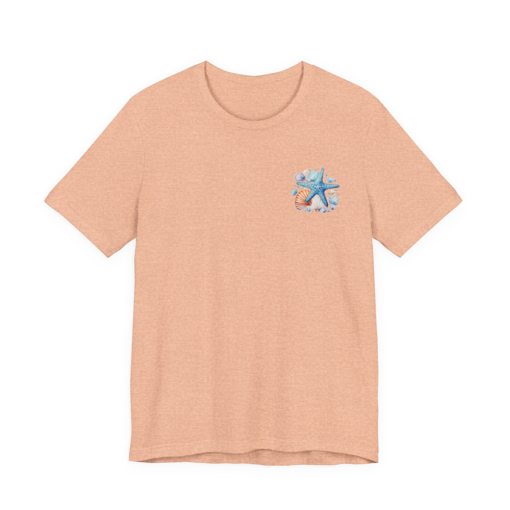 Sea Shells & Starfish T-Shirt Coastal Beach Graphic Tee - Etna Gift