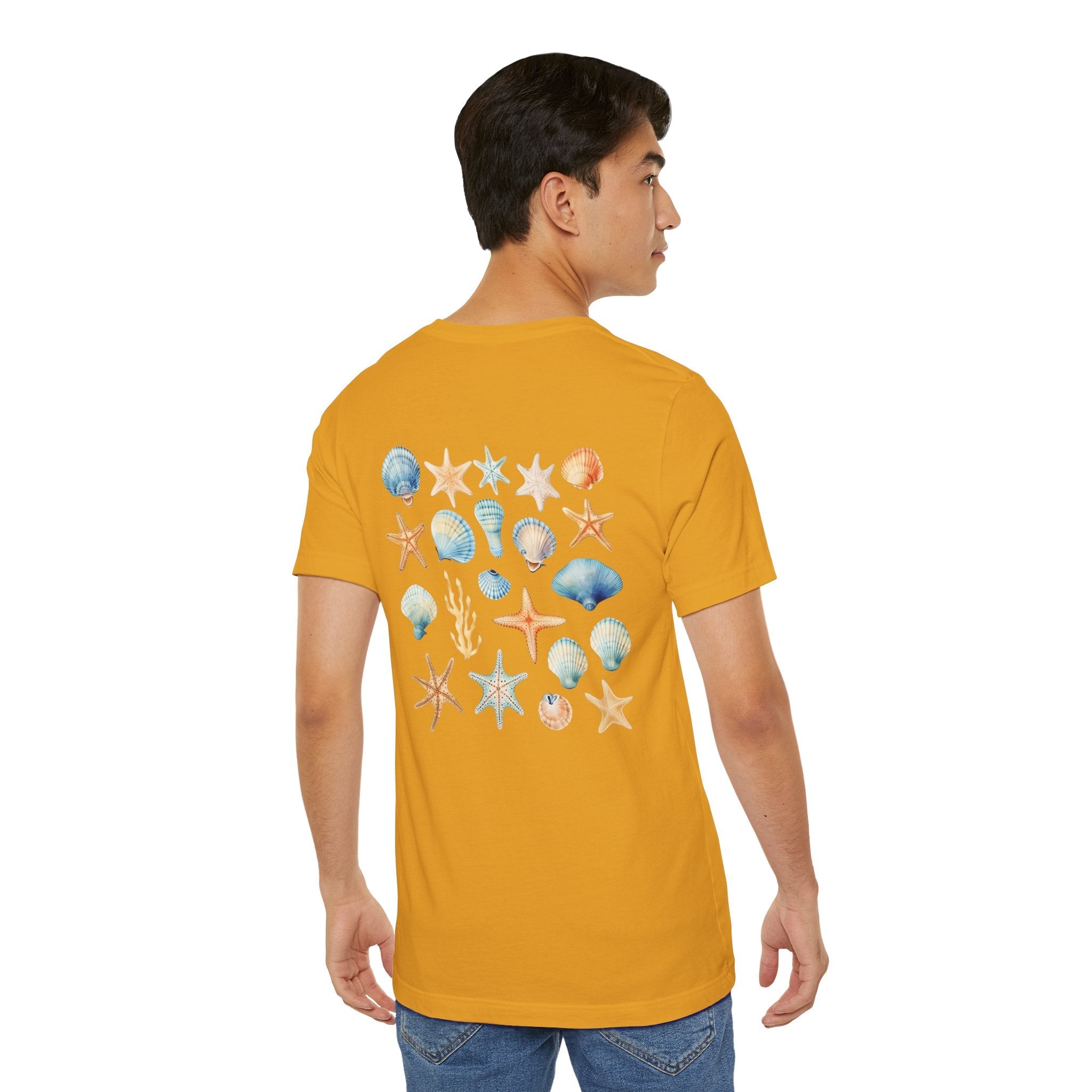 Sea Shells & Starfish T-Shirt Coastal Beach Graphic Tee - Etna Gift
