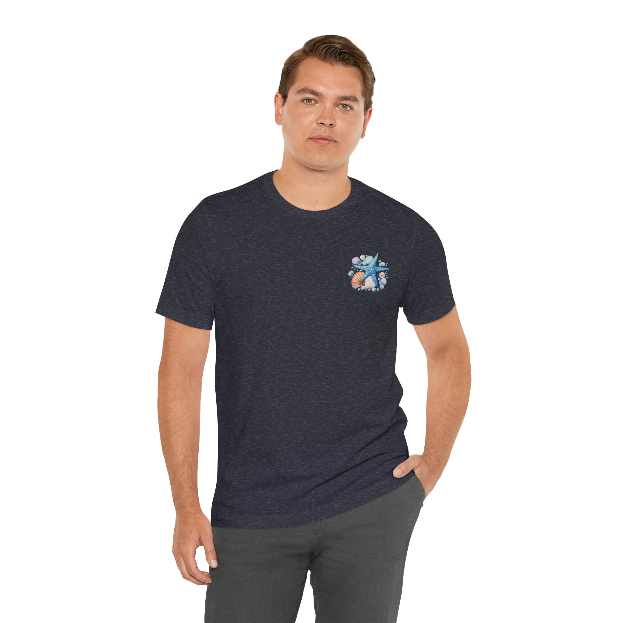 Sea Shells & Starfish T-Shirt Coastal Beach Graphic Tee - Etna Gift
