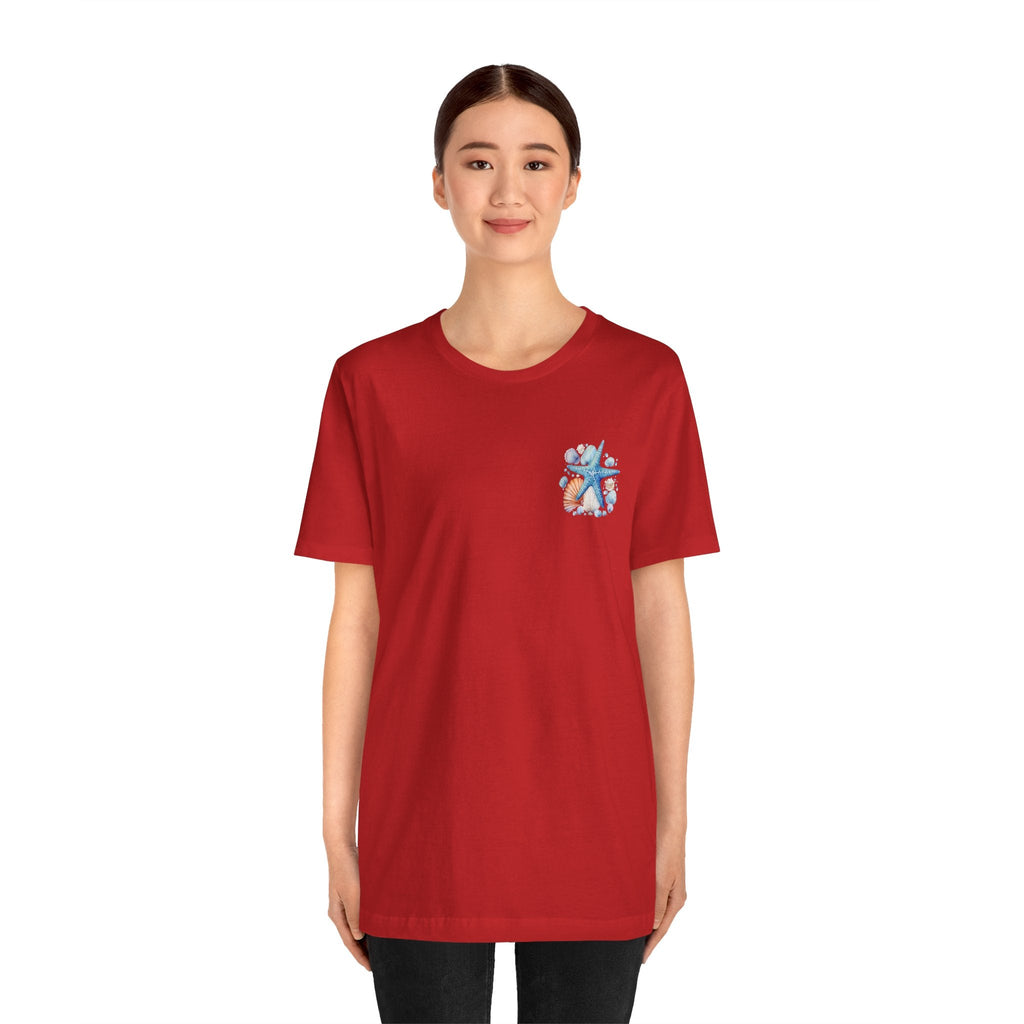 Sea Shells & Starfish T-Shirt Coastal Beach Graphic Tee - Etna Gift