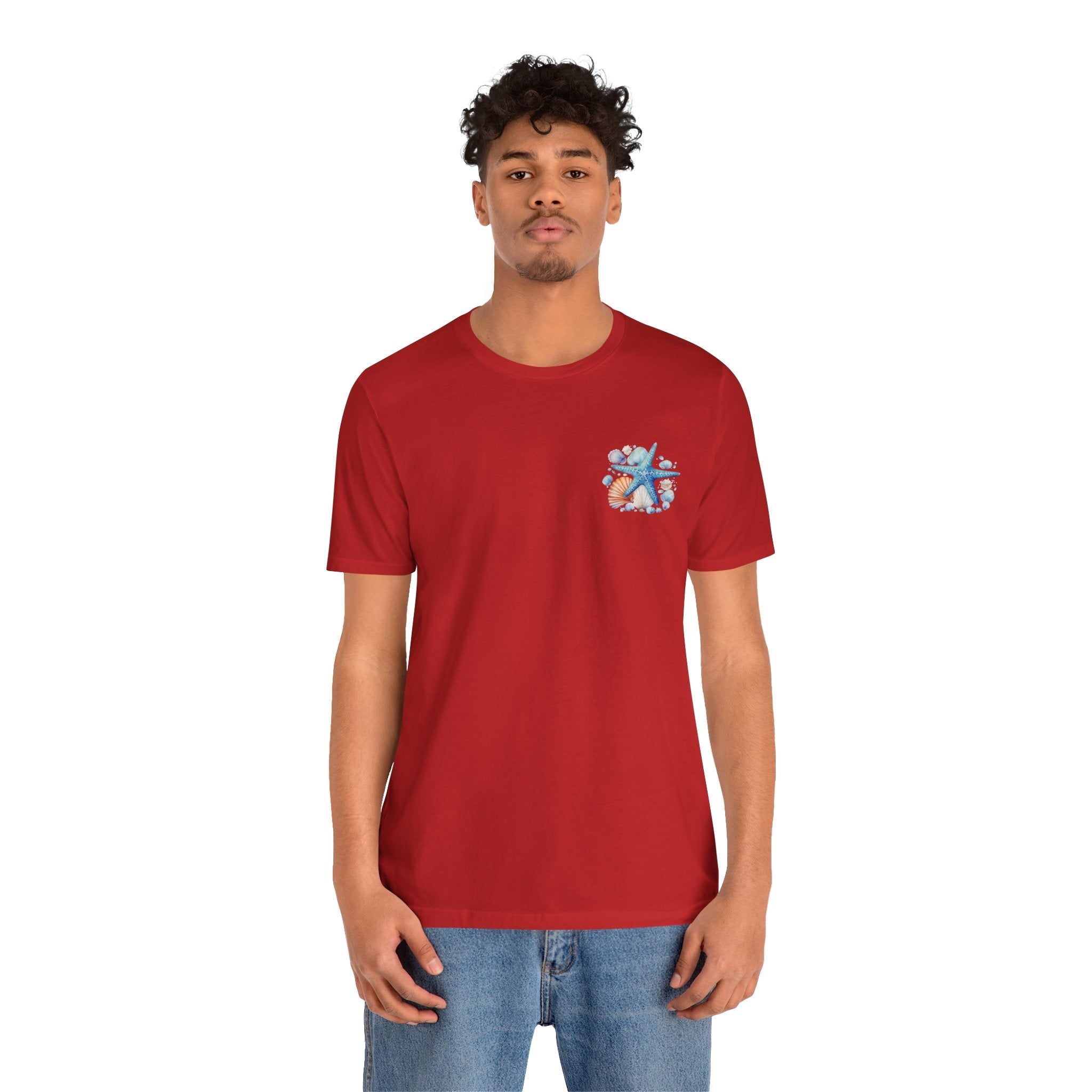 Sea Shells & Starfish T-Shirt Coastal Beach Graphic Tee - Etna Gift