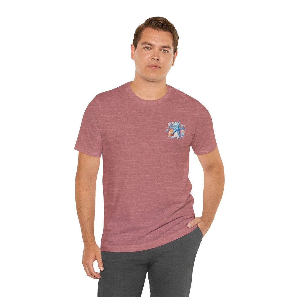 Sea Shells & Starfish T-Shirt Coastal Beach Graphic Tee - Etna Gift