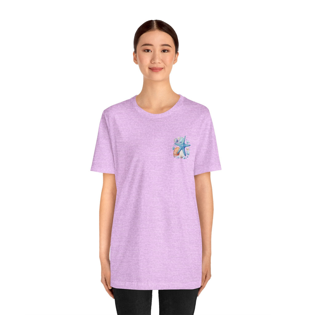 Sea Shells & Starfish T-Shirt Coastal Beach Graphic Tee - Etna Gift