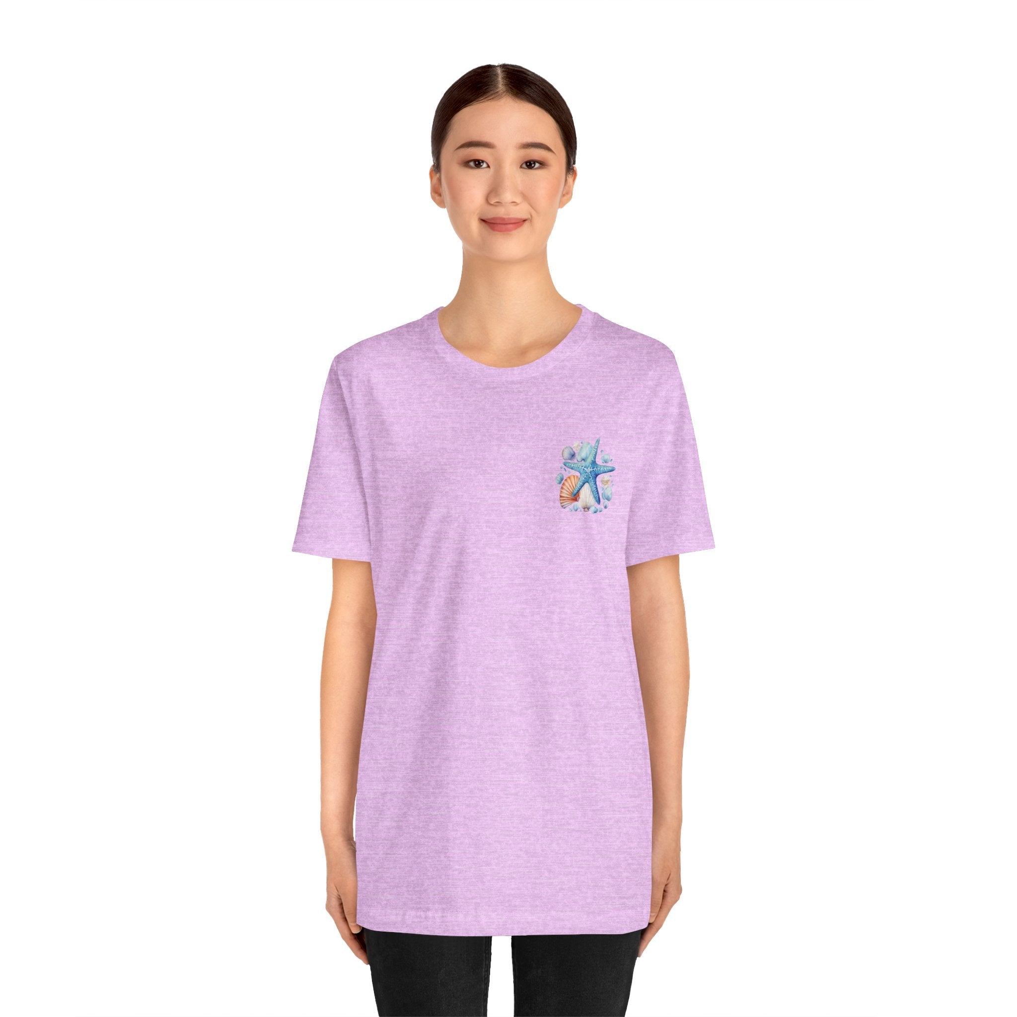 Sea Shells & Starfish T-Shirt Coastal Beach Graphic Tee - Etna Gift