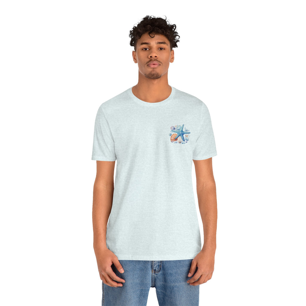 Sea Shells & Starfish T-Shirt Coastal Beach Graphic Tee - Etna Gift