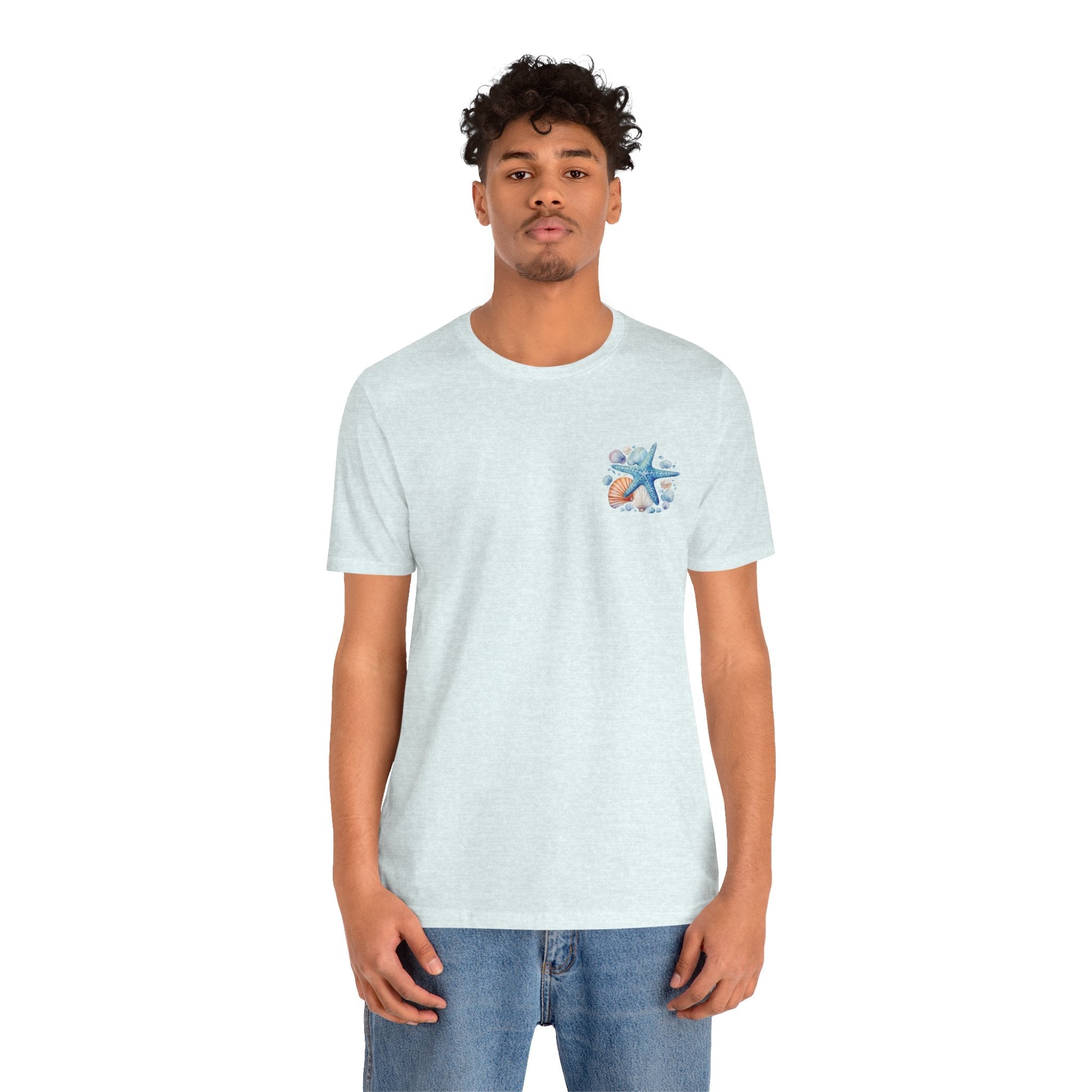 Sea Shells & Starfish T-Shirt Coastal Beach Graphic Tee - Etna Gift