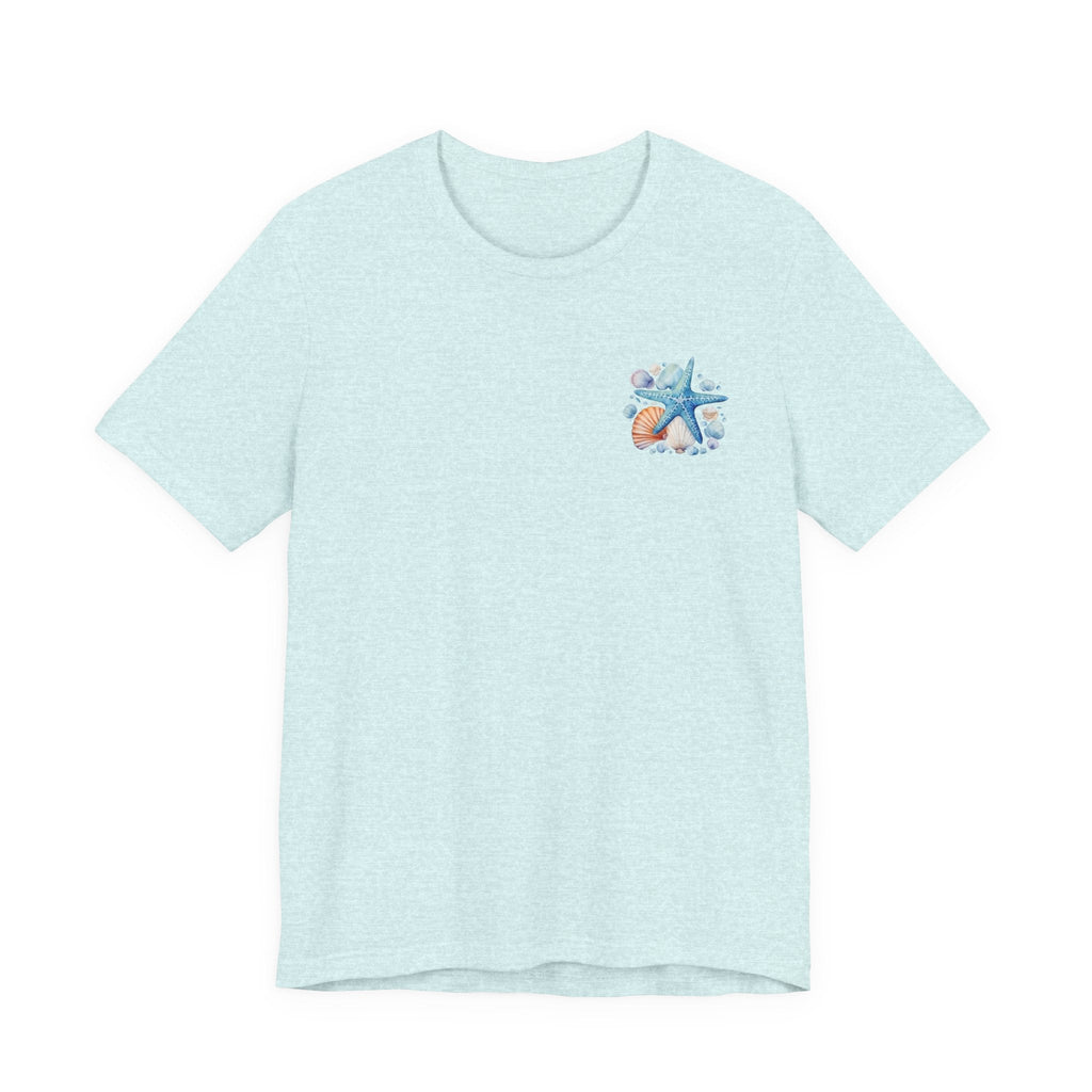 Sea Shells & Starfish T-Shirt Coastal Beach Graphic Tee - Etna Gift